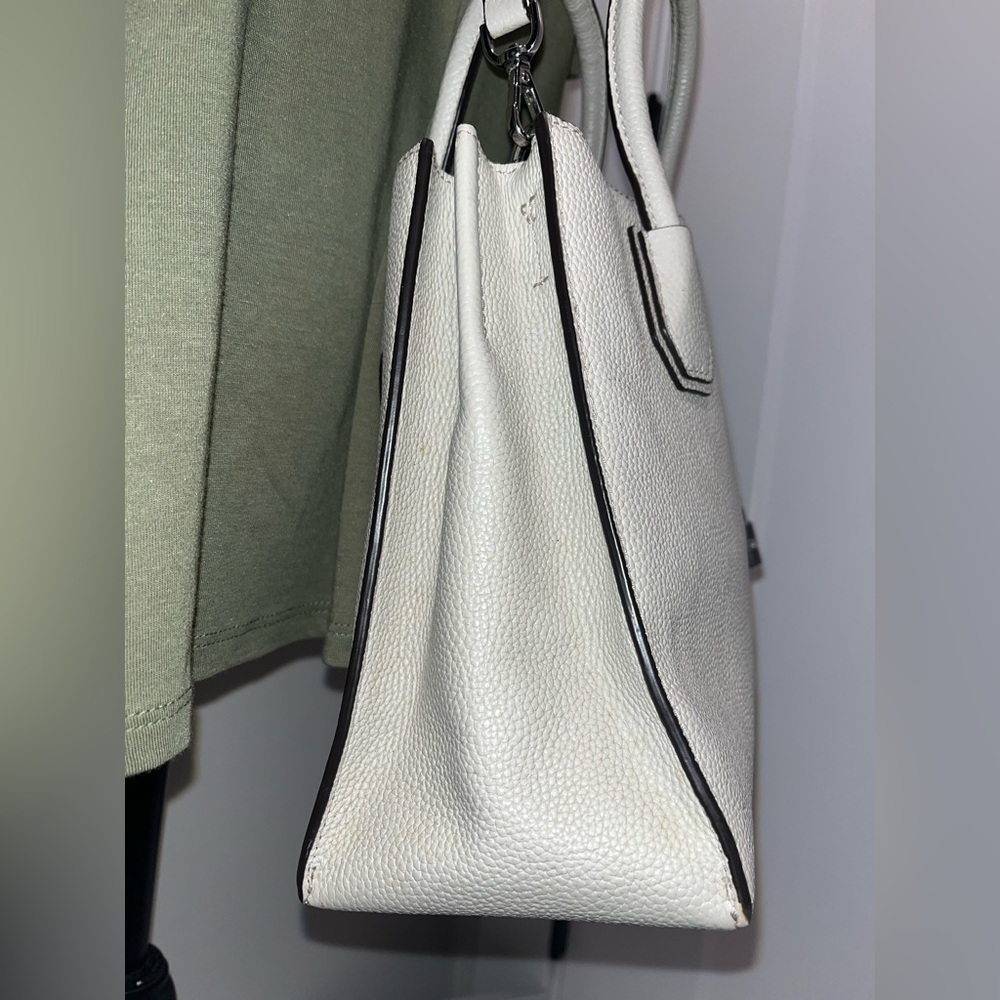 Michael Kors Large Mercer Grey Pebbled Leather Satchel - Picture 3 of 10